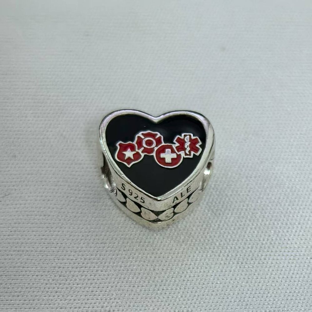 Las Vegas Strong First Responder Charm Police Fire EMT Nurse Doc, S925 Silver
